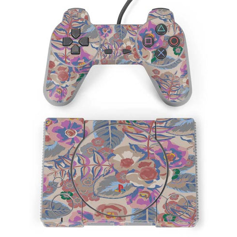 Warm Taupe Floral PlayStation Classic Bundle Skin